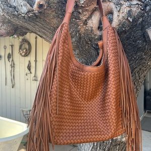 Fringe hobo bag